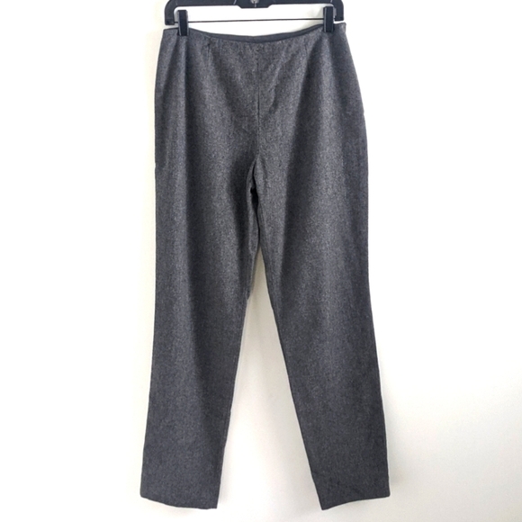 VINTAGE Kors for Bergdorfs Grey Wool Flat Front Pants 10 - Picture 1 of 10